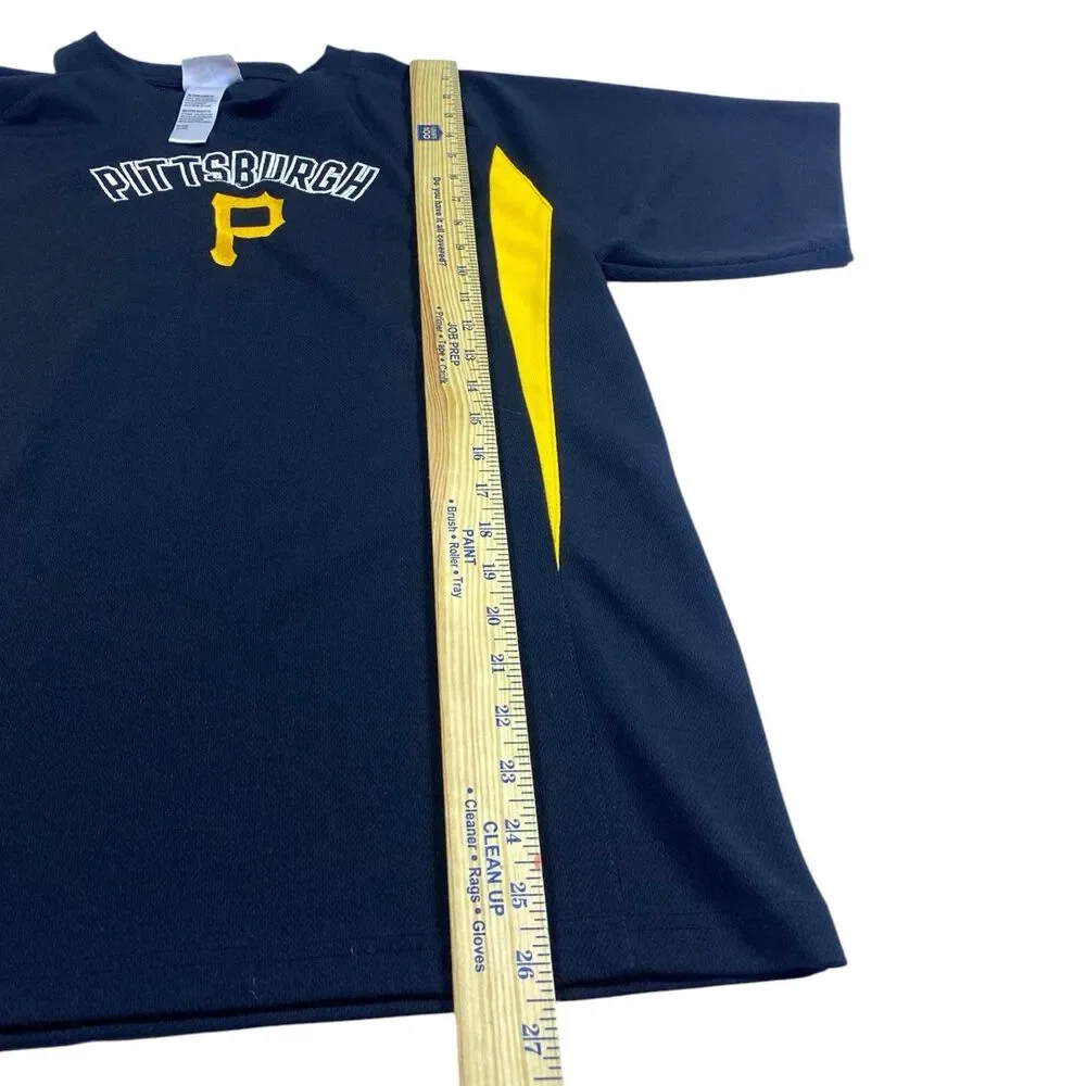 Pittsburgh Pirates MLB Shirt Mens 2XL Black Yellow Baseball Moisture Wicking